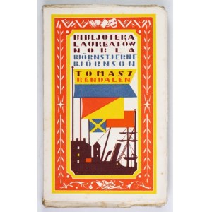 BJÖRNSON B. - Thomas Rendalen. Ein Roman. 1924. Umschlag von Theodor Rożankowski.