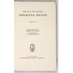 DELEDDA G. - Annalena Bilsini. Ein Roman. 1929. Umschlag von Tadeusz Lipski.