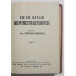 BORKIEWICZ Stanisław - Zbiór ustaw administracyjnych. Zebrał ... T. 1-2. Lwów 1937. Nowa Druk. Lwowska. 16d, s....