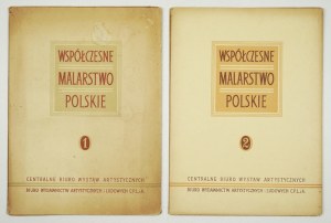 WSPÓŁCZESNE malarstwo polskie. [Cz.] 1-2. Warsaw 1952. CBWA, CPLiA. 4, pp. [3], plate 10; [3], plate 10....
