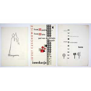 Drei Abschlussarbeiten von Absolventen der Hochschule für Grafik und Buchkunst - Gedichte von Czechowicz und Harasymowicz.