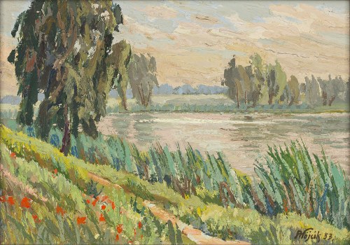 Franciszek Wójcik (1903-1984), Nad rzeką, 1953