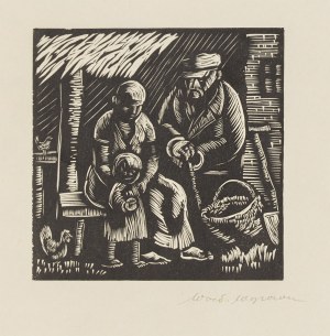 Wacław Wąsowicz (1891-1942), Na podwórku, lata 30. XX w.