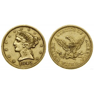 United States of America (USA), $5, 1843, Philadelphia