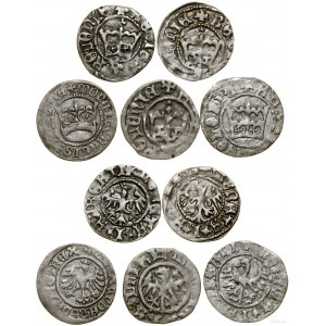 Pologne, ensemble : 5 x demi-penny (différentes règles), sans date