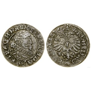 Austria, 1 krajcar, 1636 O, Ołomuniec