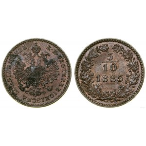 Austria, 5/10 krajcara, 1885, Wiedeń