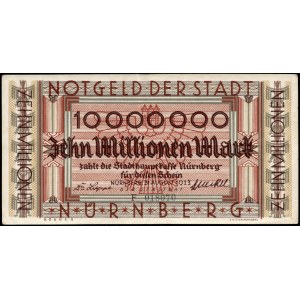 Německo. Norimberk 1 milion marek 1923
