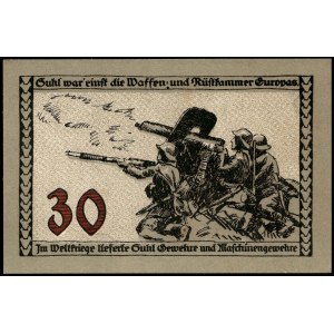 Germany. Suhl 30 Pfennig 1921 Machine Warfare