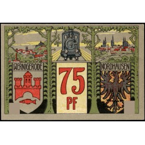 Germany. Wernigerode 75 Pfennig 1921 Railroad