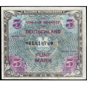 Germany. 5 Mark 1944 Allied Military Currency