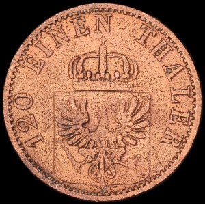 Nemecko. Prusko 3 Pfennig 1870 C