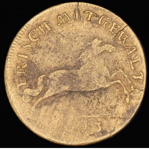 Germany. Hannover 1803 6 Kreuzer Type Brass Token