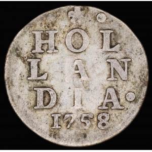 Netherlands. Holland 2 Stuiver 1758 Silver