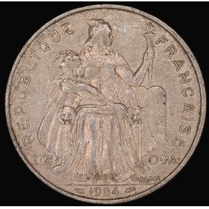 New Caledonia. 5 Francs 1994