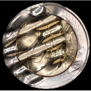 Luksemburg. 2 Euros 2014 Mint Error Waffle Cancelled