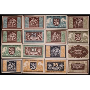Poland. Kłodzko 16 Piece Set 4 x 25 50 75 Fenigow & 1 Marka 1921