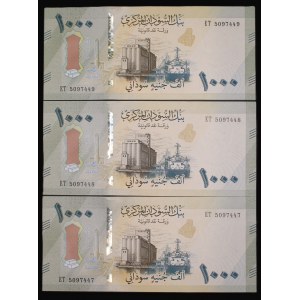 Sudan. 1000 Pounds 2024 (2025) 3 Pieces