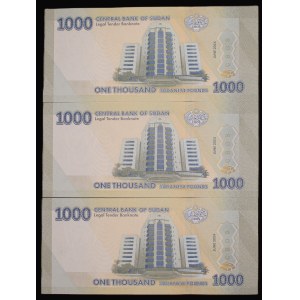 Sudan. 1000 Pounds 2024 (2025) 3 Pieces