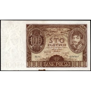 Poland. 1934 100 Zlotych Prefix AL