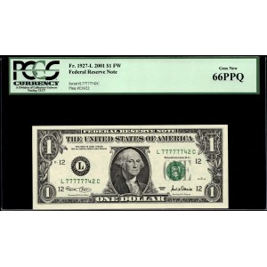 United States of America. 1 Dollar 2001 From Solid 7s Bundle