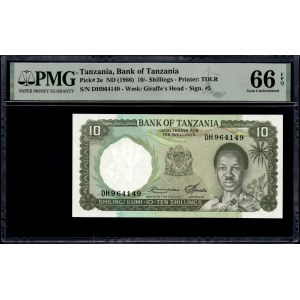 Tanzania. 10 Shillings 1966