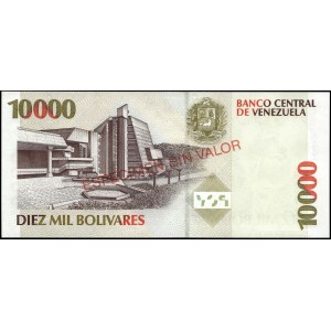Venezuela. 10000 Bolivares 1998 Specimen