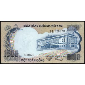 Vietnam. 1000 Dong 1972