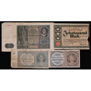 World. Lot of 4 Banknotes 1922-1942