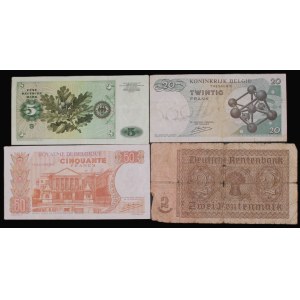 World. Lot of 4 Banknotes 1937-1980