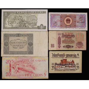 World. Lot of 6 Banknotes 1921-2016