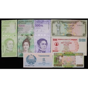 World. Lot of 7 Banknotes 1992-2020