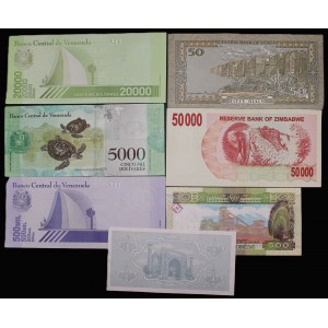 World. Lot of 7 Banknotes 1992-2020