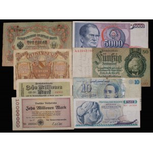 World. Lot of 8 Banknotes 1918-1993