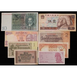 World. Lot of 8 Banknotes 1929-2002