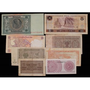 World. Lot of 8 Banknotes 1929-2002