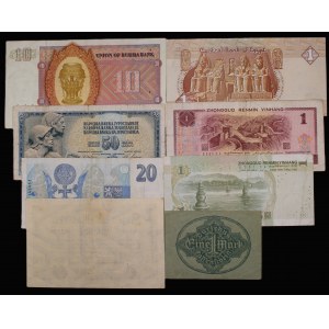 World. Lot of 8 Banknotes 1929-2002