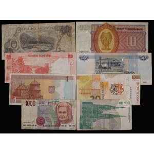 World. Lot of 8 Banknotes 1929-2002