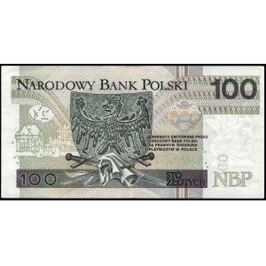 Poland. 2018 100 Zlotych Prefix EE DESTRUKT PRZESUNIETY DRUK