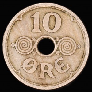 Denmark. 10 Ore 1924
