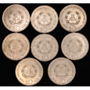 Germany. DDR 10 Mark 1972 Buchenwald 8 Pcs