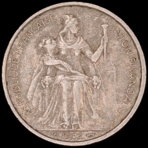 French Oceania. 5 Francs 1952
