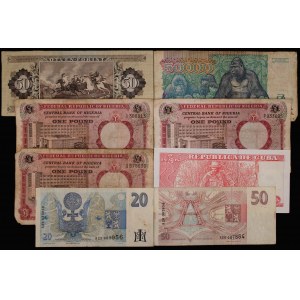World. Lot of 8 Banknotes 1963-1991
