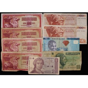 World. Lot of 9 Banknotes 1968-2002