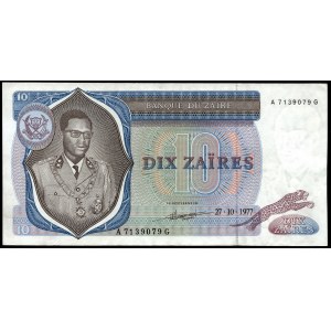 Zaire. 10 Zaires 1977