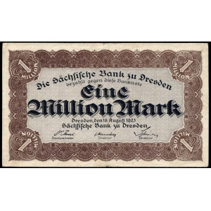 Germany. Dresden 1 Million Mark 1923