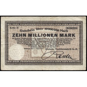 Germany. Duisberg 10 Million Mark 1923