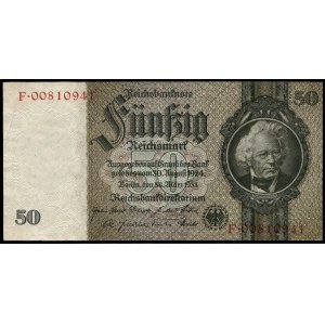 Germany. 20 Reichsmark 1933 Prefix F