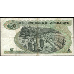 Zimbabwe. 5 Dollars 1983