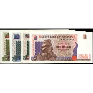 Zimbabwe. Set 1997 5 10 20 50 Dollars